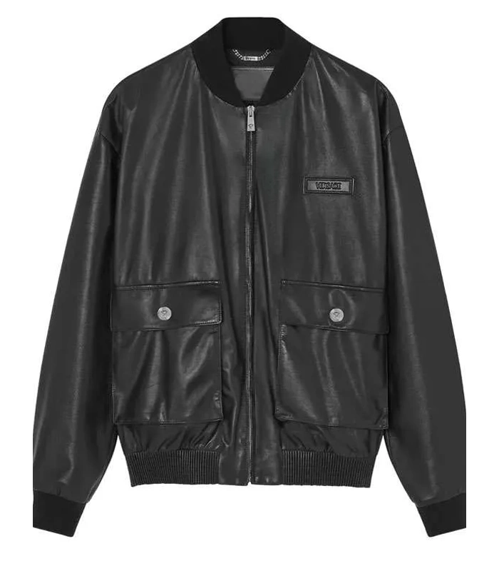 Alison Victoria Sin City Rehab Bomber Leather Jacket For Sale