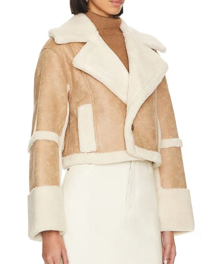 Alison Victoria Sin City Rehab S01 Shearling Leather Jacket For Sale