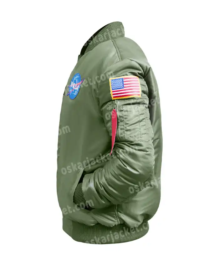 Alpha Industries MA-1 Nasa Green Bomber Jacket For Men