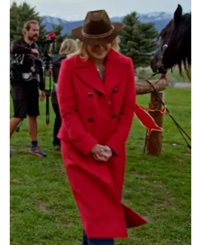 Al­i­son Sweeney Find­ing Mr Christ­mas S02 Red Wool Coat