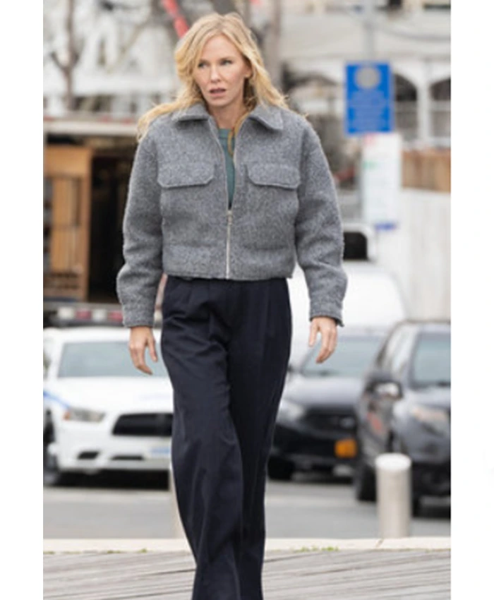 Amanda Rollins Law and Order SVU S27 Grey Crop Jacket