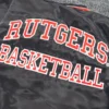 American basketball player Dylan Harper Rutgers NIL Black Satin Bomber Jacket