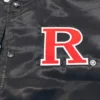 American basketball player Dylan Harper Rutgers NIL Black Satin Jacket