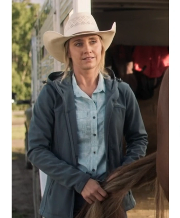 Amy Fleming Heartland S19 Blue Hooded Jacket