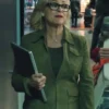 Amy Sedaris Elsbeth S03 Green Suede Leather Jacket