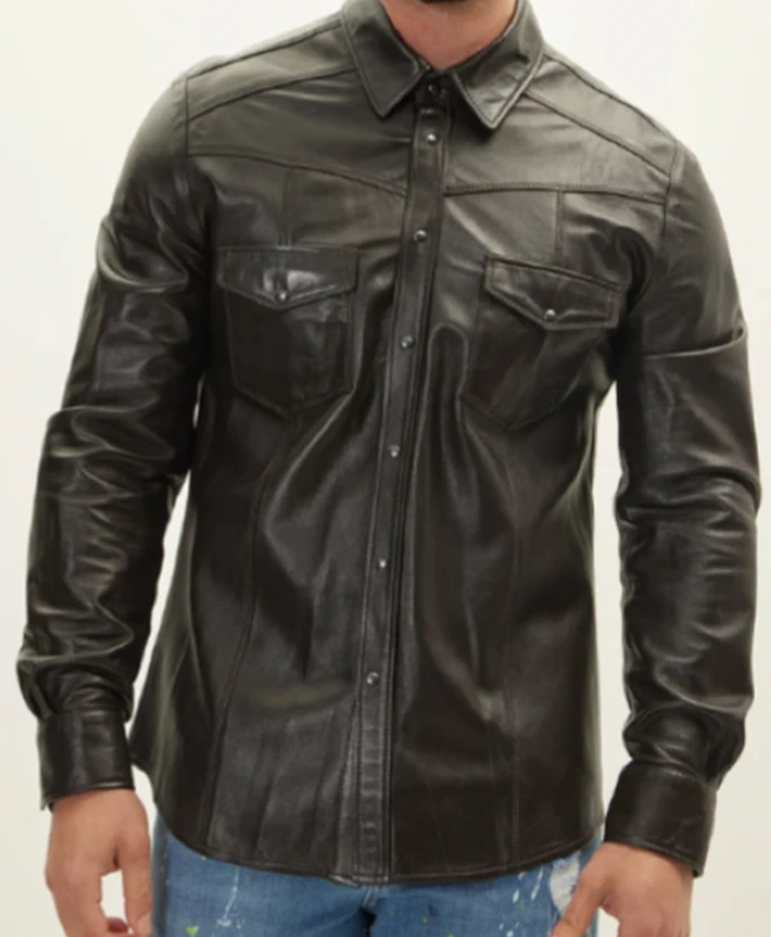 Andre Richardson Beyond the Gates Black Leather Jacket For Sale