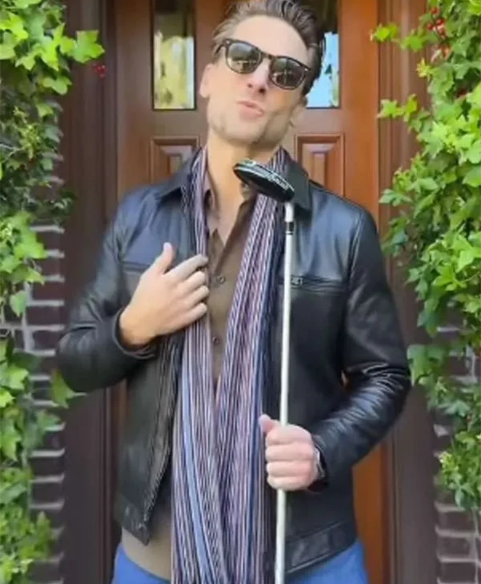 Andrew W. Walker She’s Making a List Leather Jacket For Sale