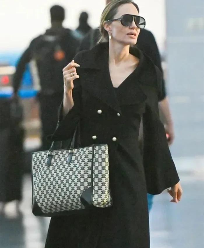 Angelina Jolie Black Trench Coat