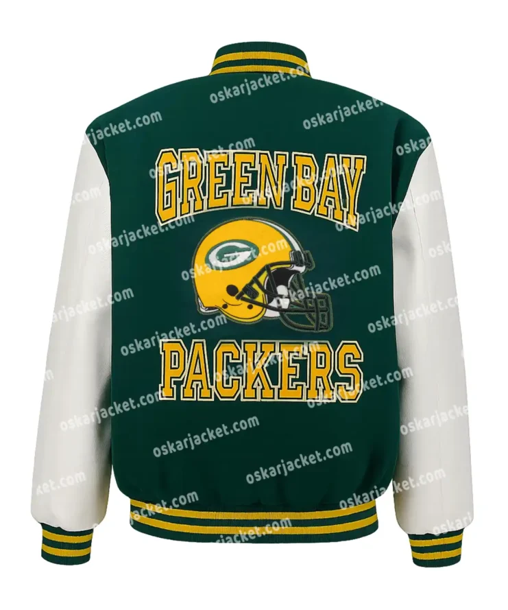 Aparecida Green Bay Packers Wool Varsity Button Jacket For Men and Women