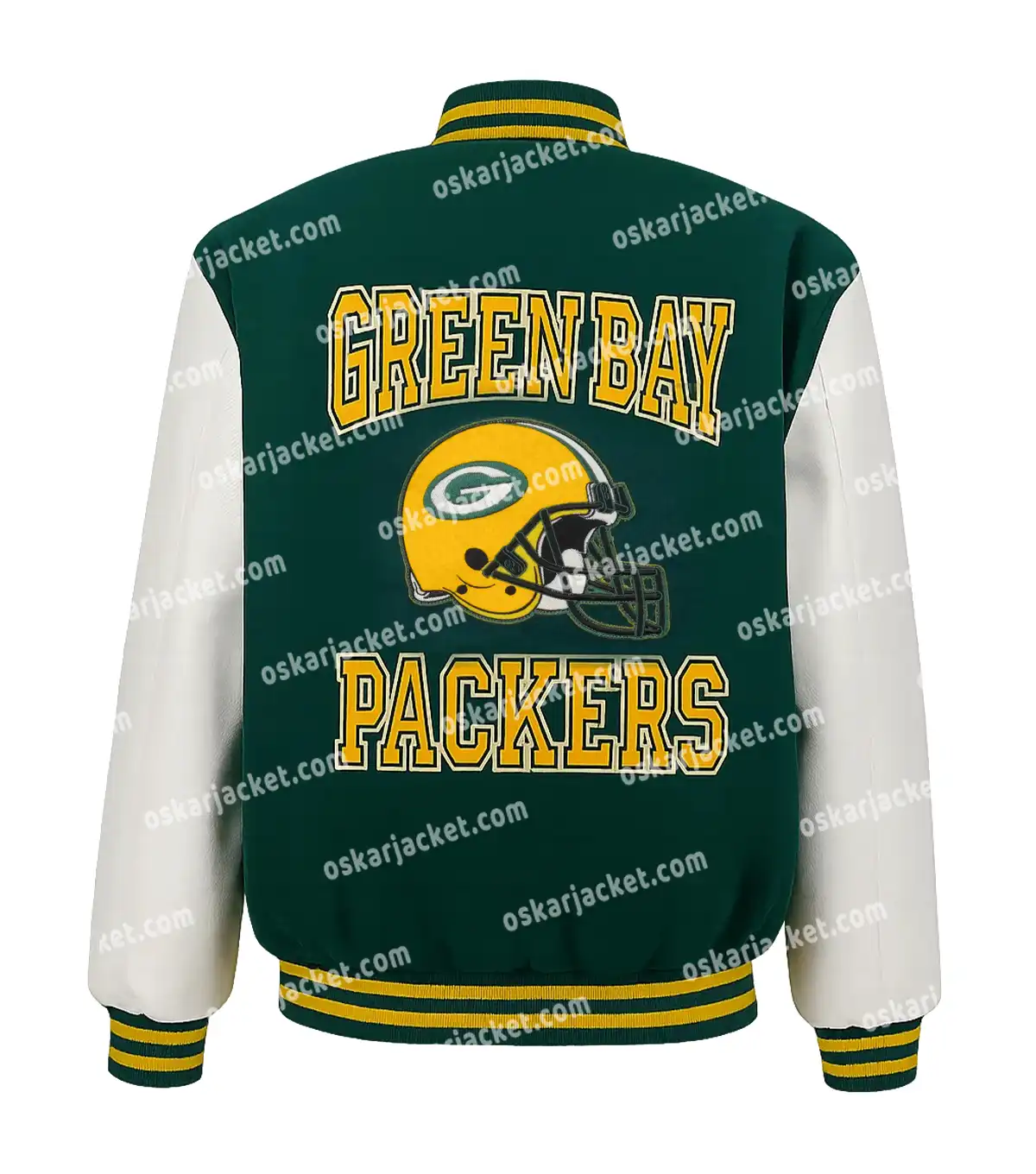 Aparecida Green Bay Packers Wool Varsity Button Jacket For Men and Women