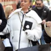 Ariana Grande White Puffer Jacket