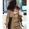 Arielle Prepetit Beyond the Gates Beige Colorblock Trench Coat