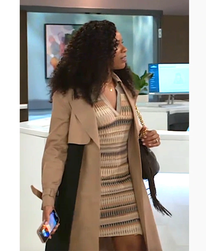 Arielle Prepetit Beyond the Gates Beige Colorblock Trench Coat