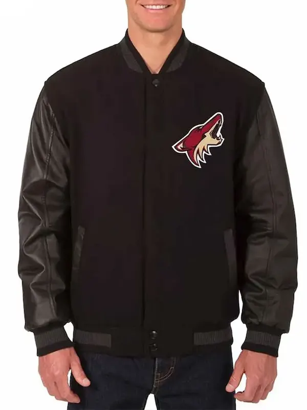 Arizona Coyotes Black Varsity Jacket