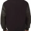 Arizona Coyotes Full-Snap Black Wool Varsity Jacket