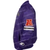 Baltimore Ravens Purple Satin Starter Bomber Jacket For Men