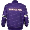 Baltimore Ravens Purple Satin Starter Bomber Jacket For Men and Women