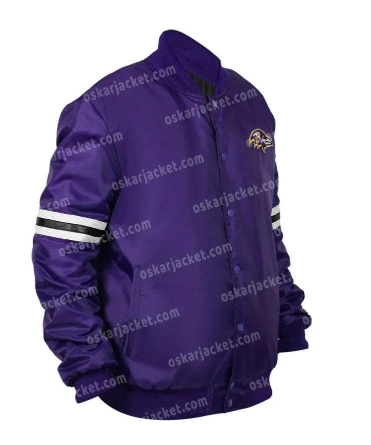 Baltimore Ravens Purple Starter Bomber Jacket For Men and Women