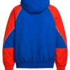 Basketball Player Karl-Anthony Towns Marty Supreme Blue and Red Jacket