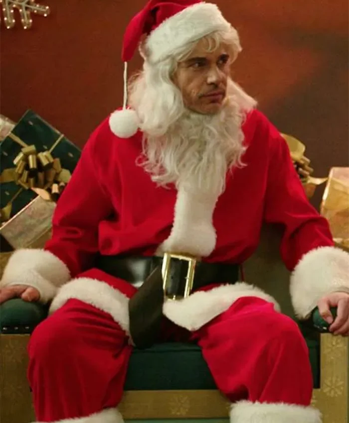 Billy Bob Thornton Bad Santa Red Velvet Christmas Coat For Sale