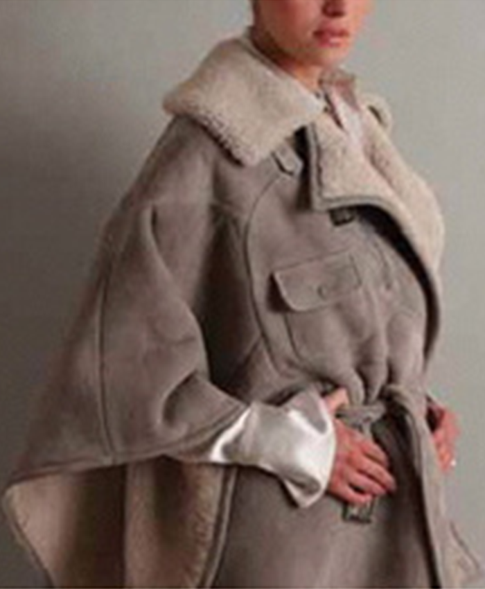 Blake Lively Gossip Girl S03 Shearling Poncho For Sale