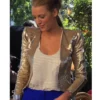 Blake Lively Gossip Girl S04 Golden Jacket