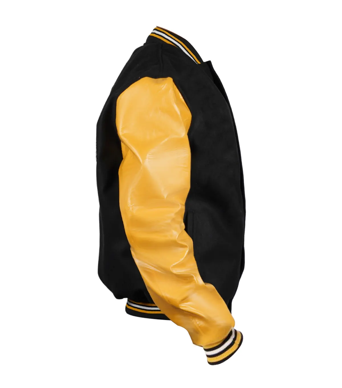 Boston Bruins Black and Yellow Wool Bomber Jacket