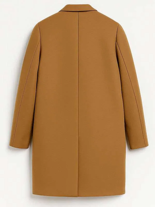 Bradley Mack Tinsel Town 2025 Kiefer Sutherland Brown Wool Coat Back