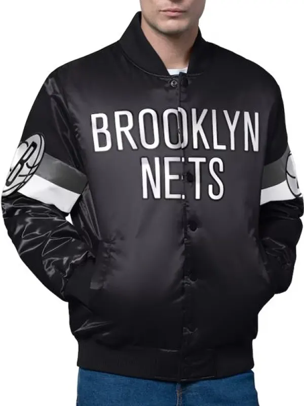 Brooklyn Nets Triple Option Varsity Jacket