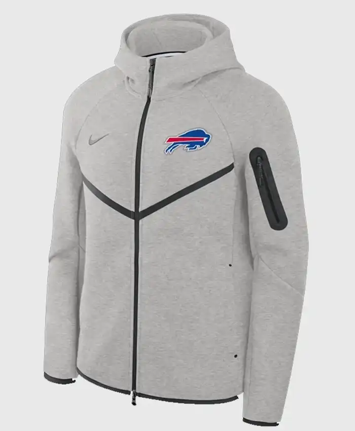 Buffalo Bills Grey Nike Tech Fleece Windrunner Zip-up Hoodie For Sale