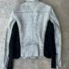 Buy Daryn Carp The Today Show Silver Metallic Leather Biker Jacket