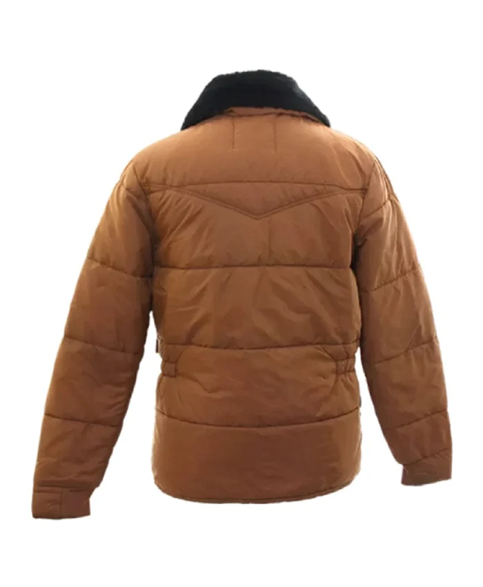 Buy David Harbour Stranger Things S05 Brown Puffer Jacket