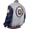 Buy Detroit Tigers Full-Snap Satin Gray and Navy Jacket