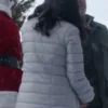 Buy Janel Parrish Christmas on Duty Grey Puffer Jacket