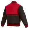 Calgary Flames Youth Full-Snap Black and Red Poly-Twill Jacket