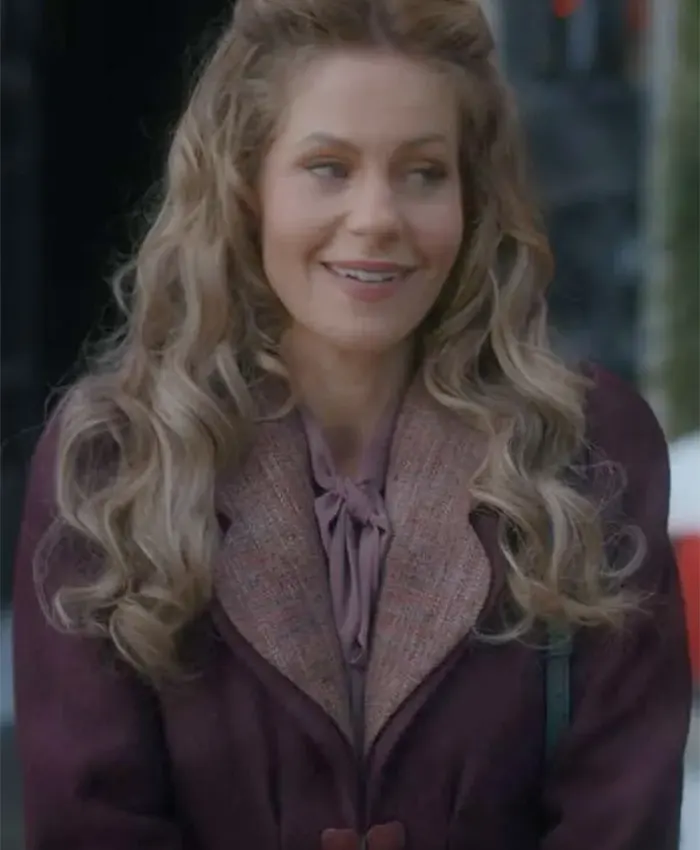 Candace Cameron Bure Timeless Tidings of Joy Purple Coat For Sale