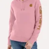 Carhartt Sleeve Logo Pink Hoodie