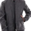 Carlton Fitzgerald Beyond the Gates Grey Leather Jacket For Sale
