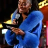 Carnaby Christmas Lights Switch-On 2025 AJ Odudu Blue Leather Coat