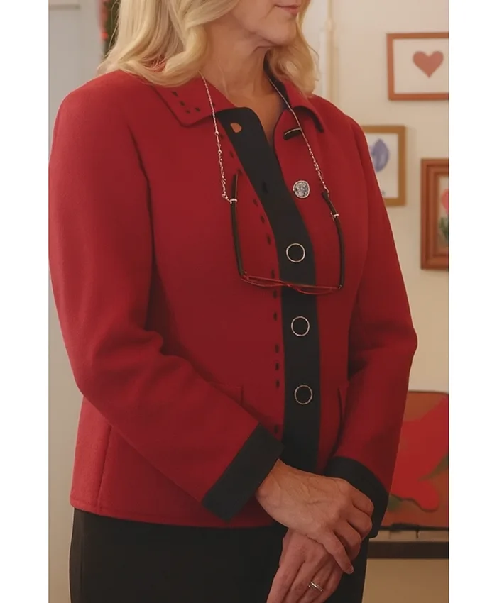 Carol Keith Christmas on Every Page Red Jacket For Sale