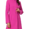 Carrie Preston Elsbeth S03 Pink Wool Coat For Sale
