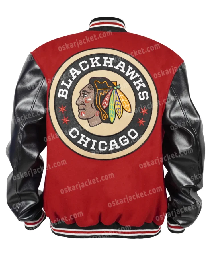Chicago Blackhawks 2025 Winter Classic Coaches Red Varsity Jacket For Men and women