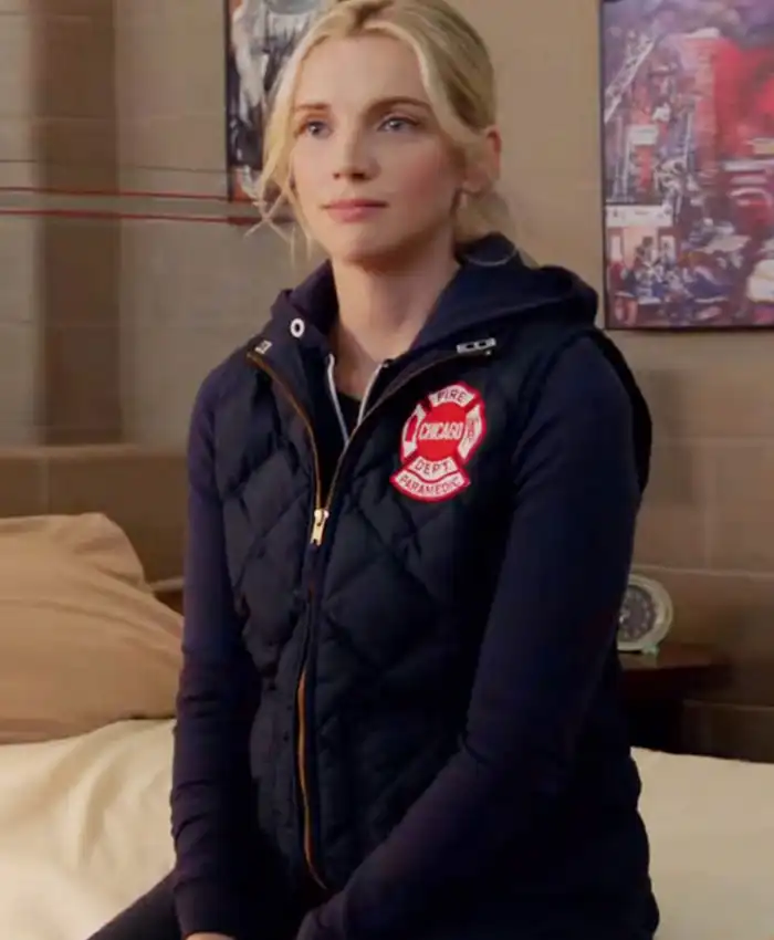 Chicago Fire Sylvie Brett Blue Quilted Vest