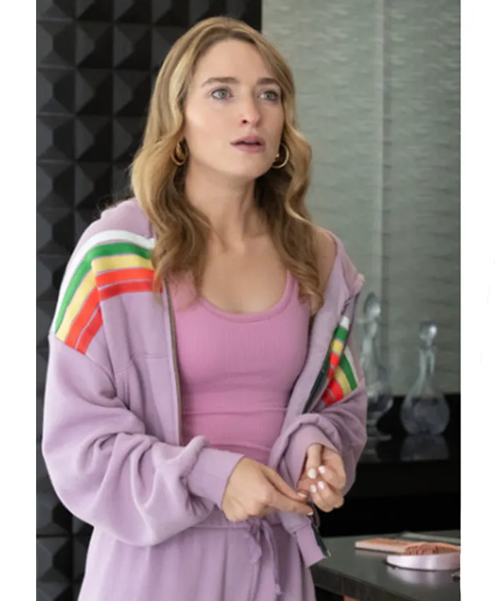 Chloe Thompson Law and Order S25 Purple Striped Hoodie