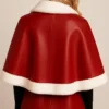 Christmas Holiday Red Leather Christmas Cape For Sale