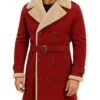 Christmas Men Red Shearling Coat