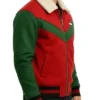 Christmas Red and Green Varsity Jacket For Sale