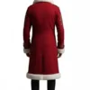Christmas Santa Claus embroidered Red Shearling Wool Coat For Sale