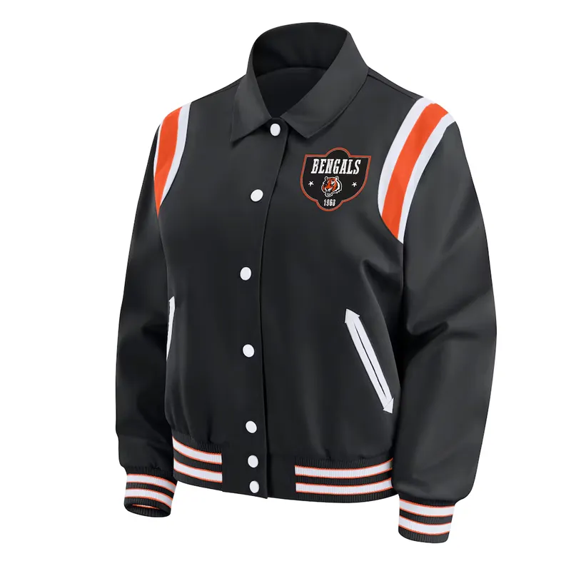 Cincinnati Bengals Lightweight Black Varsity Jacket