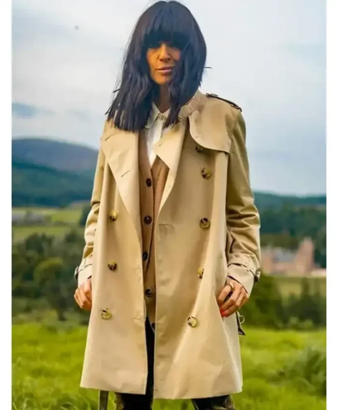 Claudia Winkleman The Celebrity Traitors Beige Coat